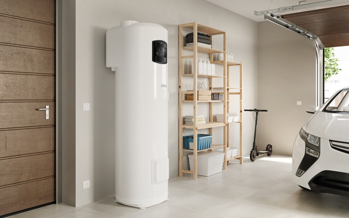 ATAG Nuos Plus 200 staande warmtepompboiler met een inhoud van 200 liter
