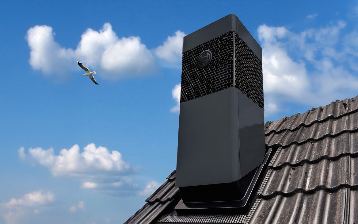 Nieuwe warmtepomp voor het dak Bosch Compress 5800i