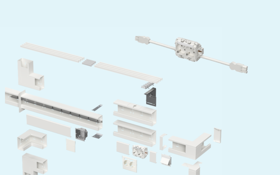 schakelmateriaal stekerbaar wandgootsysteem