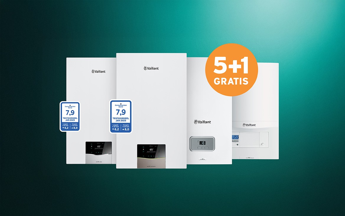 Vaillant 5+1 ketel actie